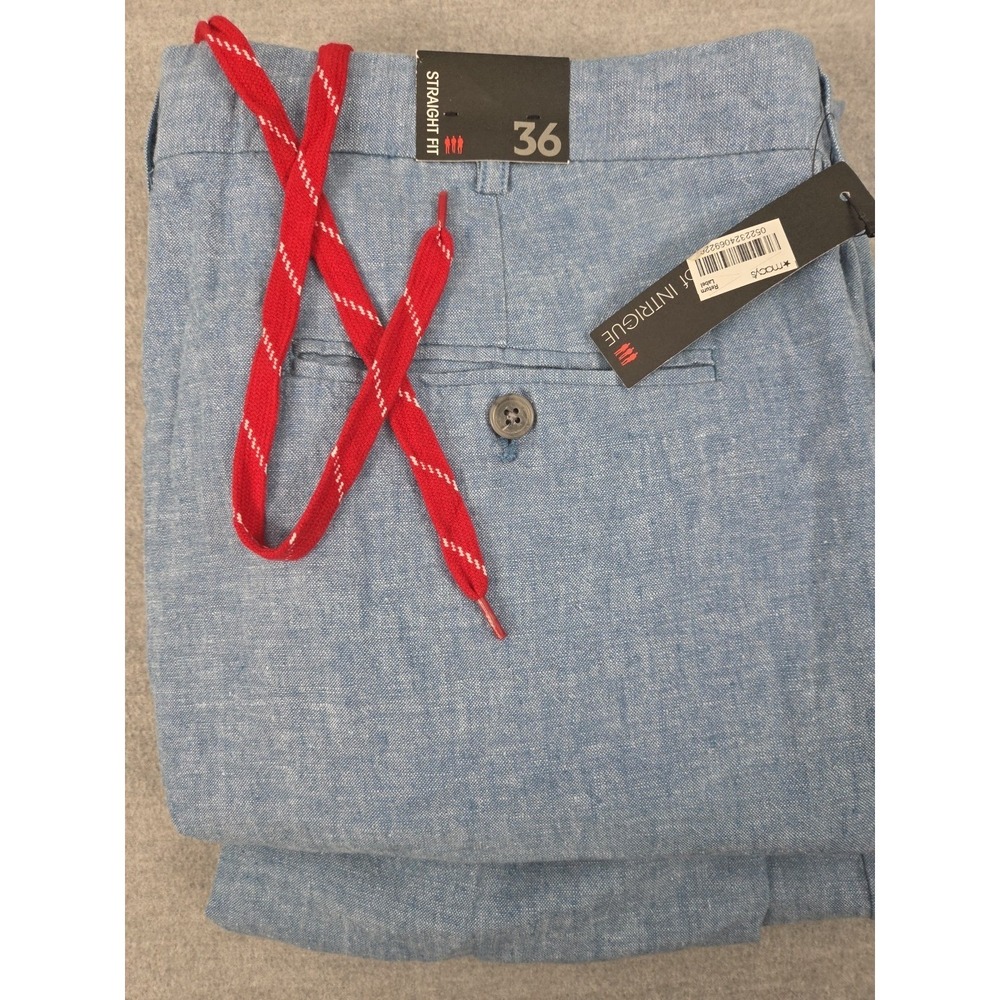 Sons of Intrigue Chambers 36x34 Linen Blend Pants Drawstring Blue‎ Ocean NEW